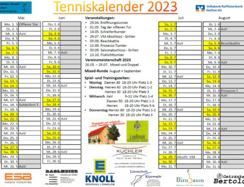 Tenniskalender 2023