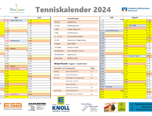 Tenniskalender 2024
