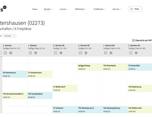 Spieltermine Mannschaften